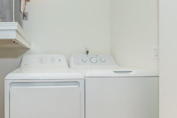 Washer and dryer in select homes